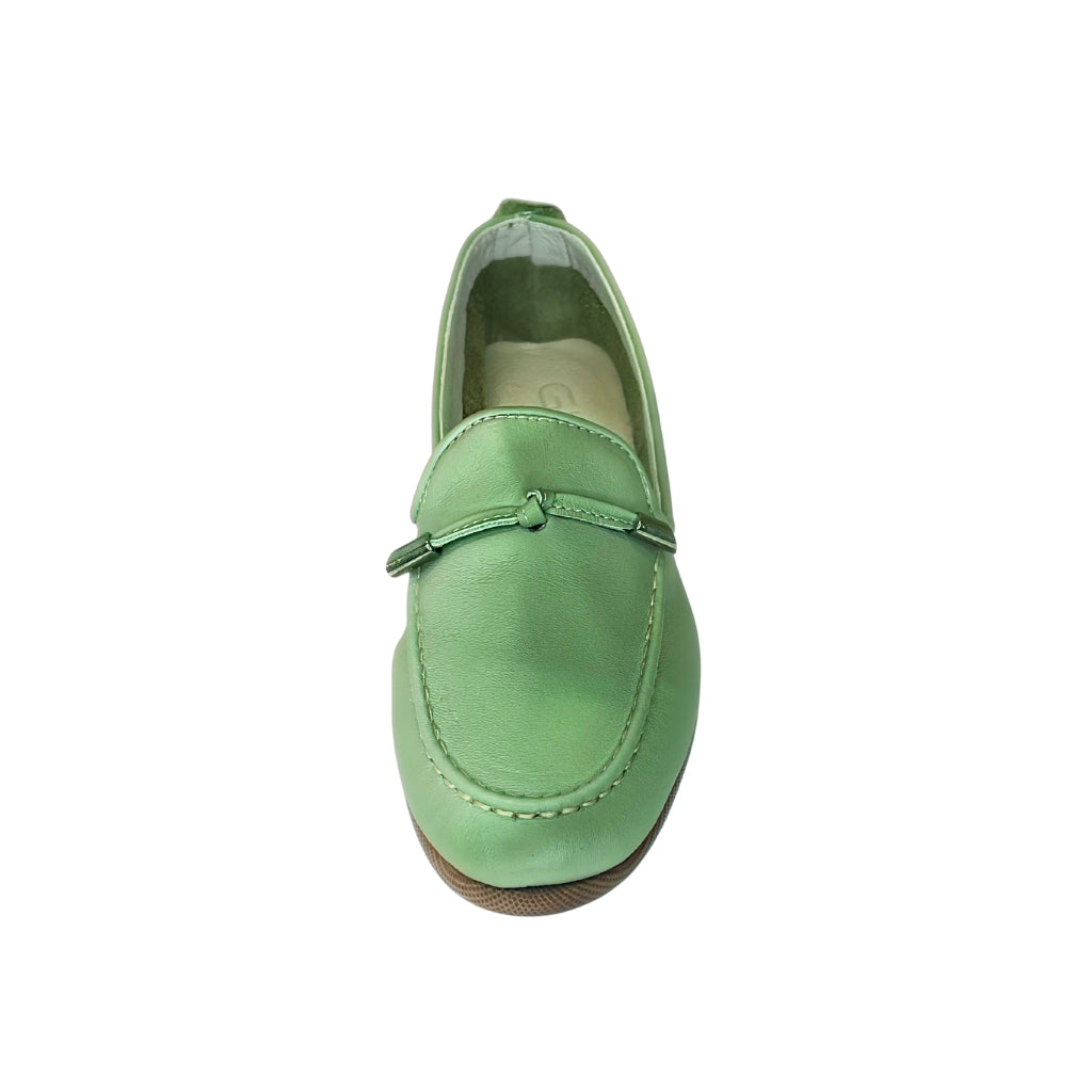 Gia green LEATHER COMFORT moccasin