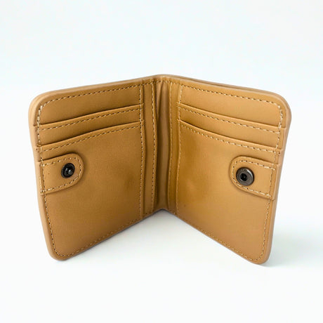 Wild Alice Beige Fold Cardholder – side view