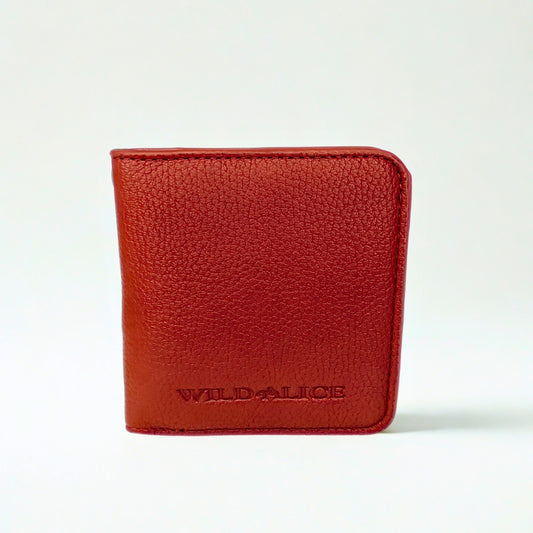 Wild Alice red FOLD CARDHOLDER