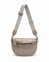 Gia Leather Lia Moon Bag - Pewter