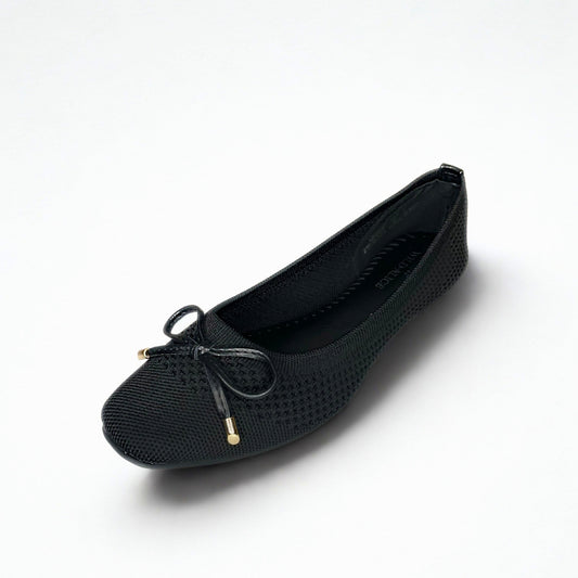 Wild Alice black FABRIC BOW pump