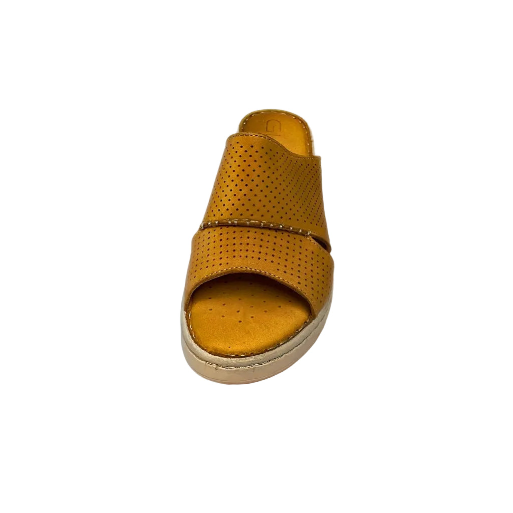 Gia Tan Perforated Flatform Sandal – front view