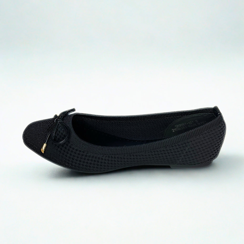 Wild Alice black FABRIC BOW pump