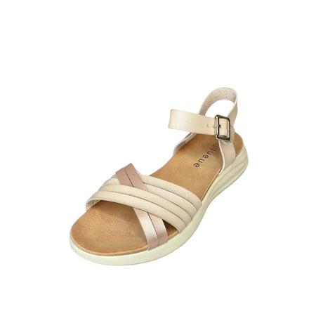 Queue Beige Criss Cross Strappy Sandal – product image 1