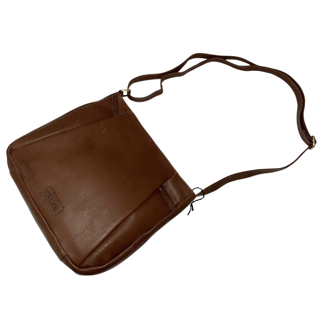 Gia Leather Sleek Crossbody Bag - Dark Brown