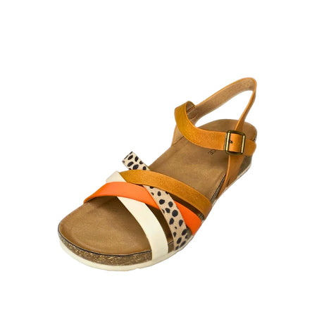 Wild Alice Camel Multi Criss Cross Strap Sandal – product image 1