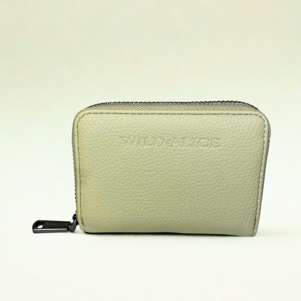 Wild Alice cream ZIP AROUND PURSE