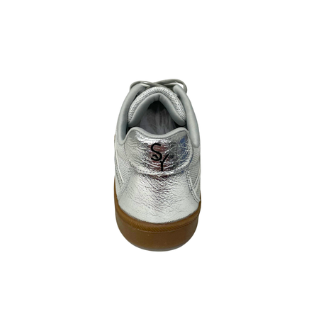 Savoy Retro Lace Up Sneaker - Silver Metallic
