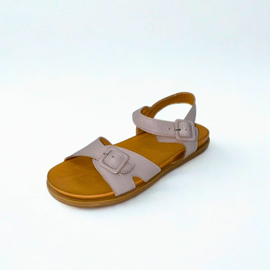 Gia hat leather DOUBLE BUCKLE sandal