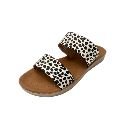 Footflex animal print DOUBLE STRAP comfort slip in
