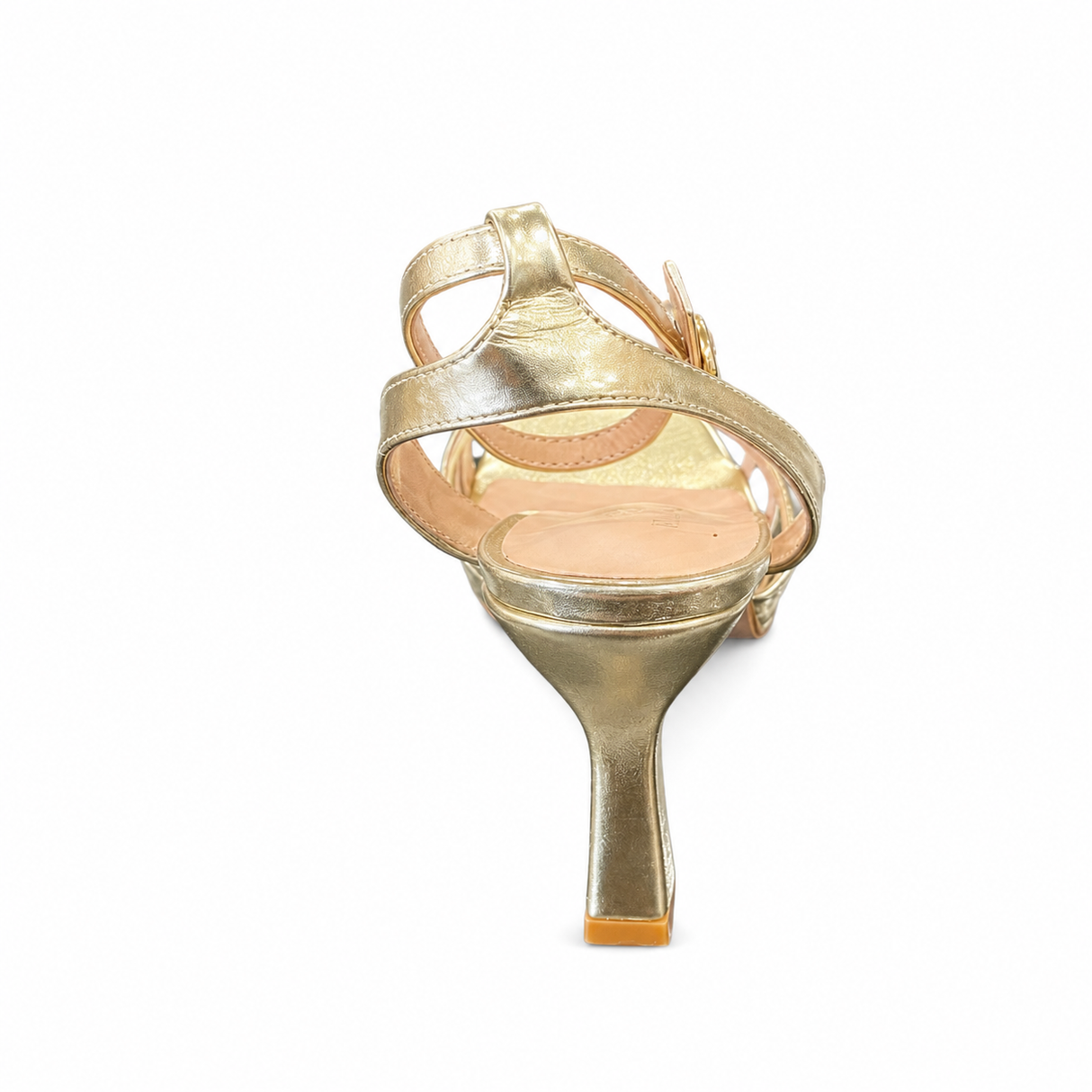 Wild Alice Metallic Multi Strap Occasion Heel - Gold