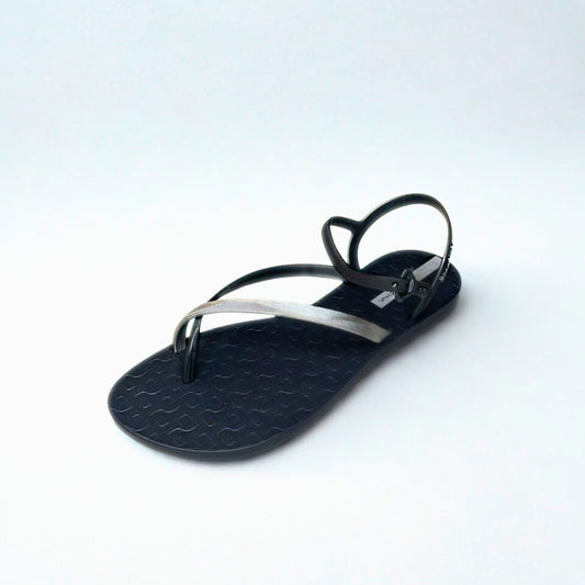 Ipanema black/silver ELEGANT TOE POST slingback sandal