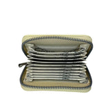 Wild Alice Cream Zip Around Purse – front view