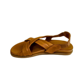 Gia Coconut Leather Cross Over Slingback Sandal – side view