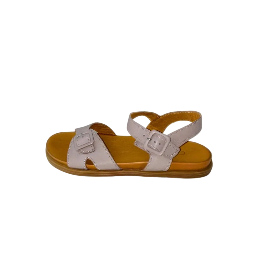 Gia Hat Leather Double Buckle Sandal – side view