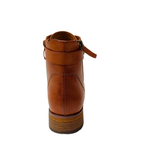 Savoy Metal Button Ankle Boot - Tan