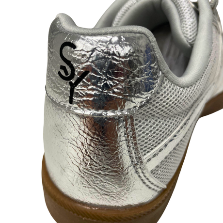 Savoy Retro Lace Up Sneaker - Silver Metallic