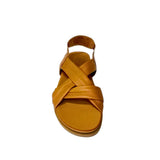 Gia Coconut Leather Cross Over Slingback Sandal – front view