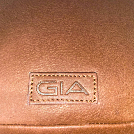 Gia Leather Sleek Crossbody Bag - Dark Brown