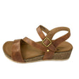 Wild Alice Brown Strappy Wedge Sandal – side view