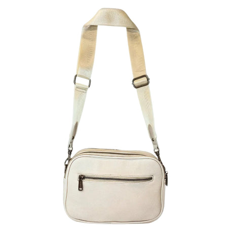 Wild Alice Beige Quilt Crossbody Bag – side view