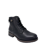 Savoy Metal Button Ankle Boot - Black