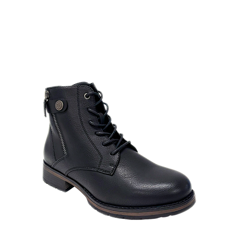 Savoy Metal Button Ankle Boot - Black