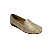 Savoy Slip On Moccasin - Gold Metallic