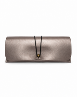 Gia Leather Sunglasses Case - Pewter
