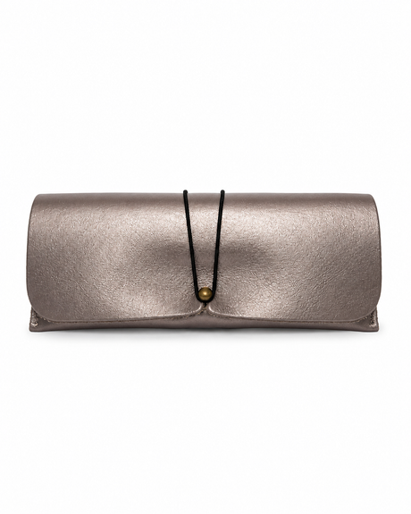 Gia Leather Sunglasses Case - Pewter