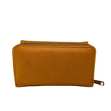 Wild Alice Tan Fold Over Clip/zip Purse – side view