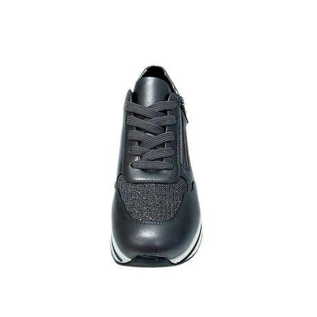 Lace Up Wedge Sneaker - Grey