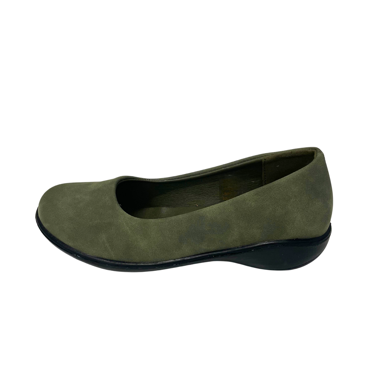 Footflex Push In Flats - Olive