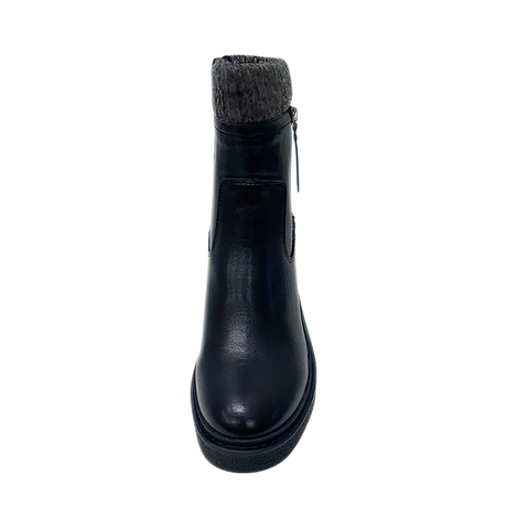 Plum Sock Heel Boot - Black