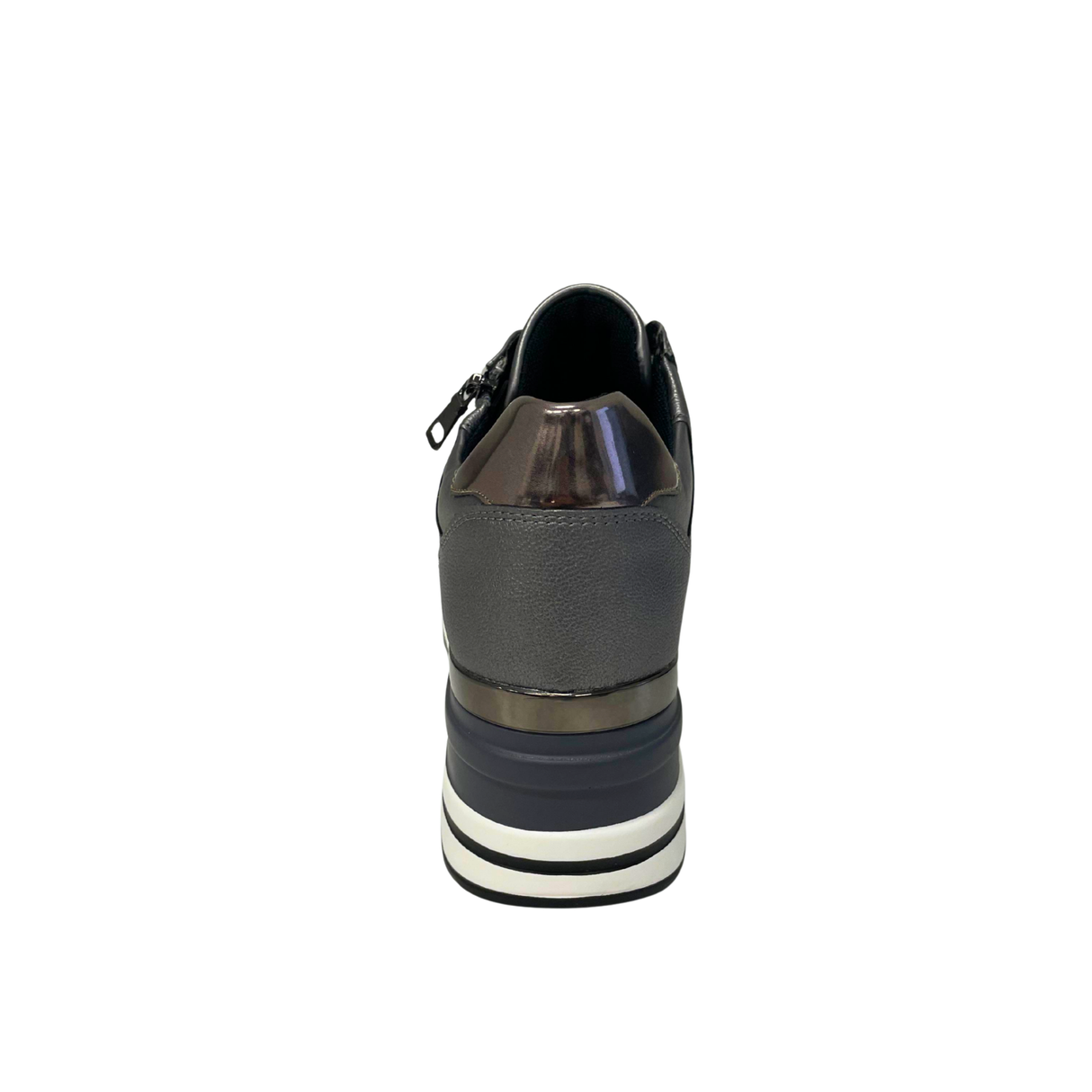 Lace Up Wedge Sneaker - Grey