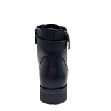Savoy Metal Button Ankle Boot - Black
