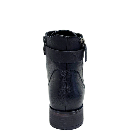 Savoy Metal Button Ankle Boot - Black