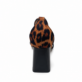 Wild Alice Glamour Block Heel - Leopard