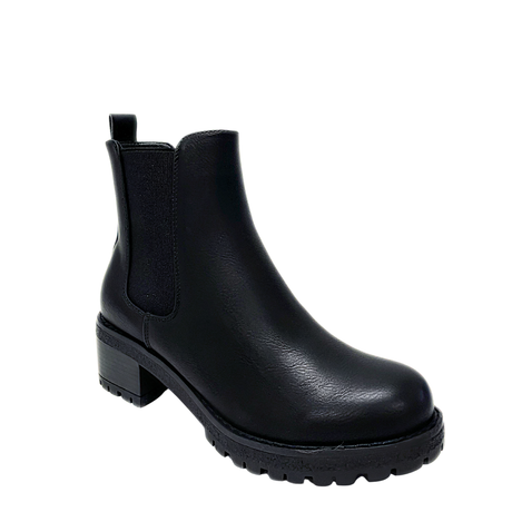 Savoy Block Heel Chelsea Boot - Black
