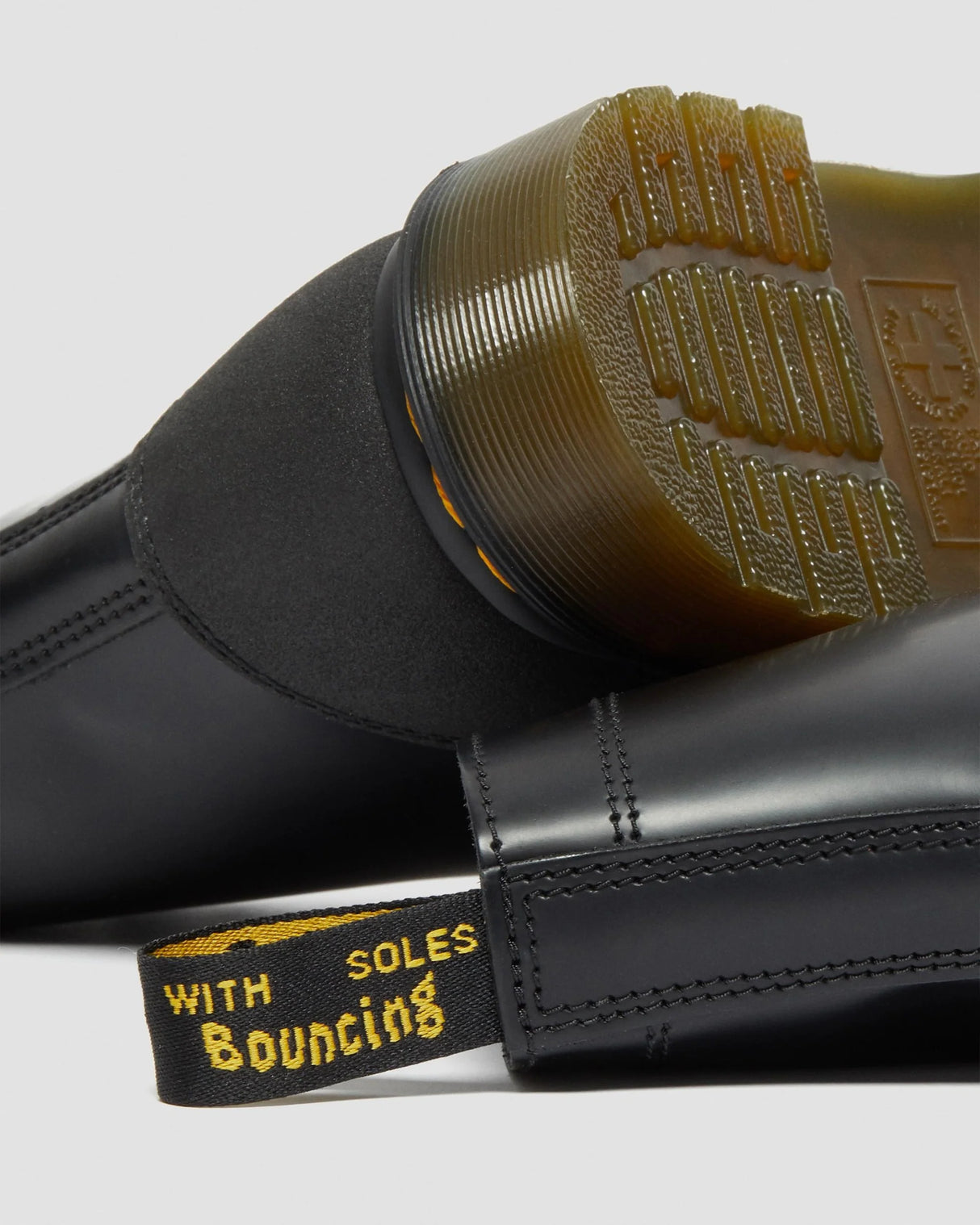 Dr Martens 1460 Guard Panel Leather Lace Up Boots  - Black