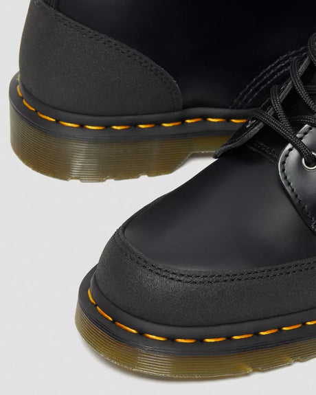 Dr Martens 1460 Guard Panel Leather Lace Up Boots  - Black
