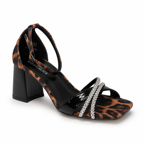 Wild Alice Glamour Block Heel - Leopard