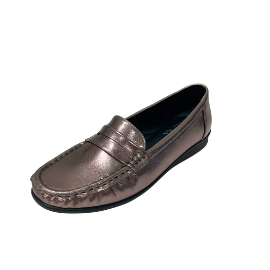 Savoy Slip On Moccasin - Silver/Pewter Metallic