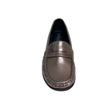 Savoy Slip On Moccasin - Silver/Pewter Metallic