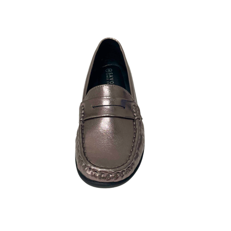 Savoy Slip On Moccasin - Silver/Pewter Metallic