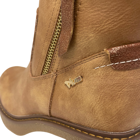 Plum Sock Heel Boot - Taupe