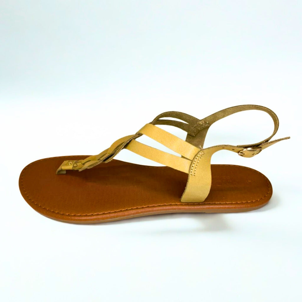 Andreoli stone leather INTERTWINED slingback