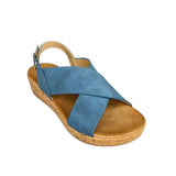 Queue Blue Cross Over Cork Wedge – product image 1