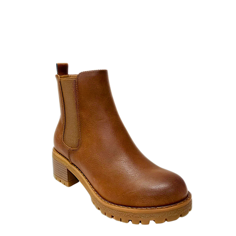 Savoy Block Heel Chelsea Boot - Camel