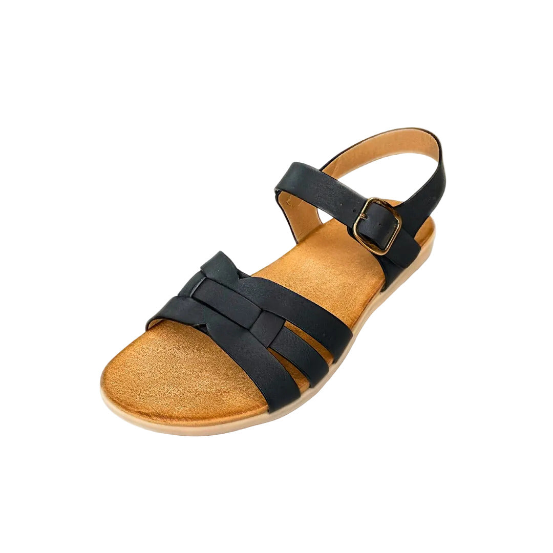 Queue Black 3 Strap Sandal – product image 1